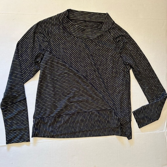 Prana Alicia stripped long sleeve mock neck pull over women’s top Sz-XL Z1 - Picture 4 of 8